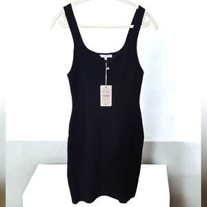 Love Tree Black Ribbed Mini Dress